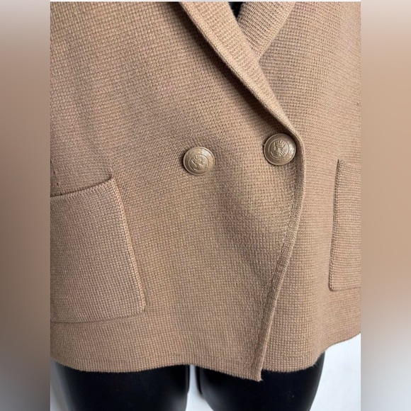 L'AGENCE brown knit blazer Size L #knitwear #blazer - Picture 5 of 6